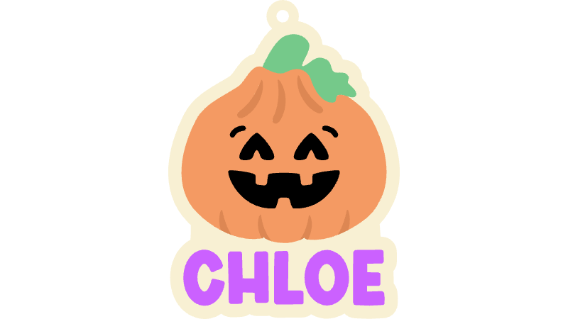Pumpkin Dumpling Squishy Bag Tag